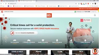 How to Renewal Hdfc Ergo policies Hdfc Ergo Renewal Car Insurance Two Wheelers insurance Renewa [upl. by Ylim]