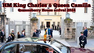 King Charles III amp Queen Camilla arrive Scottish Parliament for 25th Anniversary [upl. by Dwinnell454]