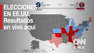 ELECCIONES en EEUU  Resultados y mapa EN VIVO Kamala Harris vs Donald Trump [upl. by Freeland569]