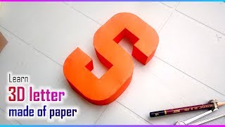 3d letters from paper letter S s [upl. by Edan845]