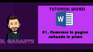 01 Numerare le pagine saltando le prime Word Comando INTERRUZIONI DI SEZIONE min 525 [upl. by Edivad]