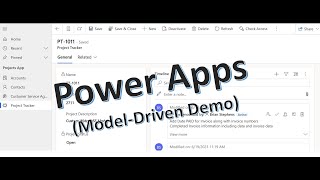 PowerApps ModelDriven Demo [upl. by Aisitel]