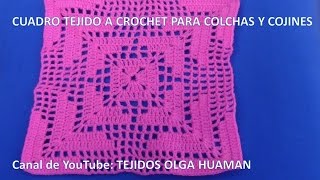 Cuadro fácil de tejer a crochet para colchas  cubrecamas y cojines paso a paso [upl. by Paolo963]