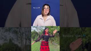 Manipuri song cover by Nagaland girl and Bihari girl dancecover viralvideo [upl. by Kentiggerma]