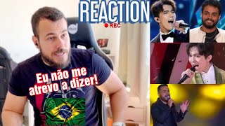 REACTION Dimash Qudaibergen amp Gabriel Henrique  BEST VOCALS  Eu acho que🤐😶  REACT  🇧🇷115 [upl. by Shirberg809]