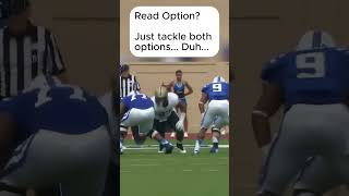 Read Option Just tackle both options Duh aarondonald [upl. by Newnorb]