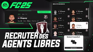 TROUVER les MEILLEURS AGENTS LIBRES et REGENS en Carrière  TUTORIEL FC25 [upl. by Euqimod951]