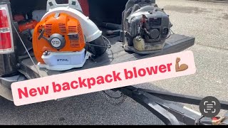 New BR 450 stihl blower rip Husqvarna 150BT [upl. by Adnalor]