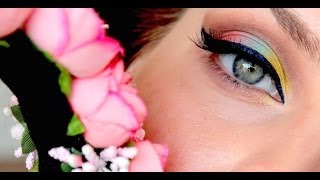 Colorful SpringSummer Makeup Весеннелетний цветной макияж [upl. by Anairda]