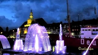 2014 08 30 Emden am Delft Wasserorgel Show des THW Osnabrück Pumpen einstellen [upl. by Ahsatniuq]