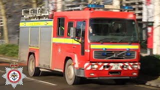 RARE Ministry of Defence Fire Service Saxon Volvo FL6 Driver Training Run [upl. by Ginsburg]