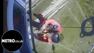 Schoolboy saved by rescue crew on the white cliffs of Dover  Metrocouk [upl. by Jacobo]