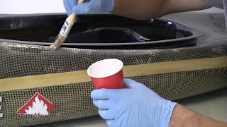 How to Repair a Damaged Composite Canoe or Kayak  CarbonKevlar Fibre [upl. by Dera]