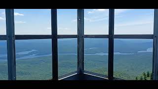 Adirondack mountains view from snowy mtn fire tower [upl. by Nyvets236]