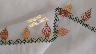 Yeni öğrenenler için Kolay iğne oyası modeli 👀👍👍👍easy and flashy needle lace [upl. by Geer]