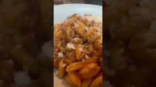 Tasting my gnocchetti alla campidanese food pasta foodie italianfood [upl. by Arat134]