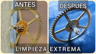 Como Quitar Óxido Rueda Intermedia Reloj Mecánico Limpieza Profunda Facil DIY [upl. by Lonnie]