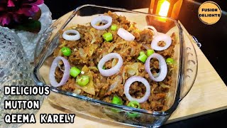 Keema Karelay Recipe  Qeema Karela  Karela Keema Recipe By Fusion Delights [upl. by Bailie766]