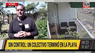 🔴 URUGUAY UN MICRO SIN CONTROL TERMINÓ EN L APLAYA [upl. by Guillermo]