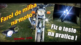 FAROL AUXILIAR Milha DE LED PARA MOTOS O TESTE REAL [upl. by Woll]