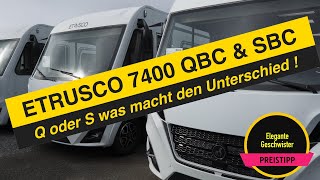 👉 2024 Hott oder Schrott  Das Q macht den Unterschied  Die Wohnmobile von ETRUSCO 7400 QBC und SBC [upl. by Renell629]