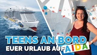 Jugendliche auf AIDA Kreuzfahrt Das wird euch an Bord geboten [upl. by Cartie]