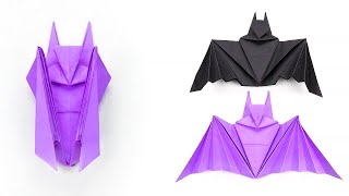 Оригами на Хэллоуин ЛЕТУЧАЯ МЫШЬ  Origami bat paper [upl. by Eugen840]