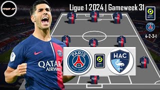 PSG VS LE HAVRE  PARIS SAINTGERMAIN PREDICTION LINEUPS LIGUE 1  GAMEWEEK 31 [upl. by Bergerac774]