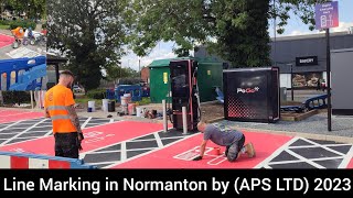 Line Marking in Normanton by APS LTD September 2023 ❤💛💚 [upl. by Marnie457]