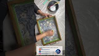 Decoupage Wooden Tray foryou diy williammorris decoupage craft woodentray resin tutorial [upl. by Rehtae]