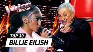 Outstanding BILLIE EILISH covers on The Voice  Mega Compilation [upl. by Zap]