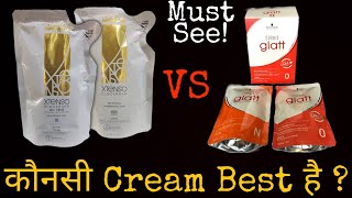 कौनसी Cream सब्से अच्छी है Loreal Xtenso Oil Trio Vs Glatt Hair Straightening Cream For Curly Hair [upl. by Claudine]