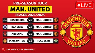 MANCHESTER UNITED PRESEASON TOUR 202425 SCHEDULE  MANCHESTER UNITED PREMIER LEAGUE FIXTURES 2024 [upl. by Lenod]