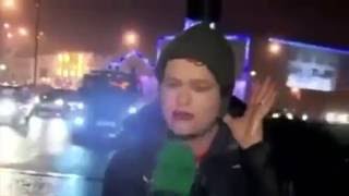 Reporter Gets Hit by Stop Sign  DAMN [upl. by Ailesor]