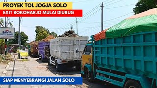 Proyek Tol Jogja Solo Terbaru Jalur exit tol bokoharjo jogjakarta mulai di urug nyebrang jalan solo [upl. by Ori]