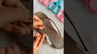 DIY Chappal😱 crafteraditi shorts footwear youtubepartner youtubeshorts diy CrafterAditi [upl. by Yellek881]