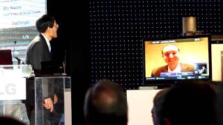 CES 2010 Skype demo at LG Press Conference [upl. by Maura745]