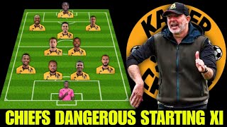 Kaizer Chiefs Strong Starting Xl Under Nabi And New Signings MAYELE PERCY TAU MIGUEL SIRONO [upl. by Muhammad]