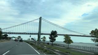 Verrazano bridge vista desde Belt parkway Brooklyn NY [upl. by Llehcal]