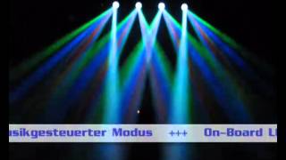 MusicExpress Showtec Dynamic LED DMX 4fach Flower mit 256 RGBWY LEDsflv [upl. by Neville]