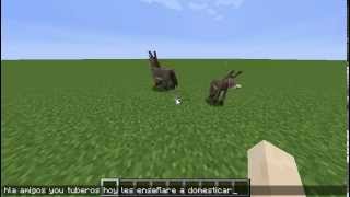 como domesticar burros en minecraft [upl. by Nekal]