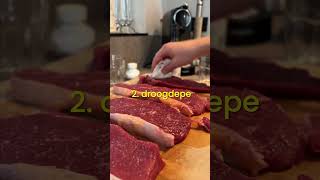 Steak bakken voor vrienden koken biefstuk steak sierdsteak [upl. by Aeht]