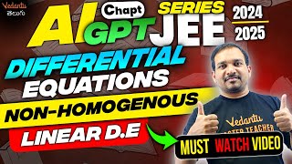 Differential Equations  Differential Equations Non Homogenous Linear DE  Kiran Sir  JEE 2024 [upl. by Willamina436]