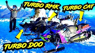 Turbo Arctic Cat  Turbo SkiDoo  Turbo Polaris Mountain Ride [upl. by Joshi]