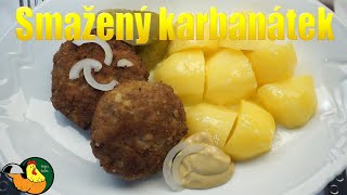 Smažený karbanátek vařený brambor [upl. by Eelasor]