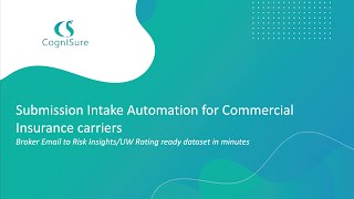 CogniSure Submission Intake Platform V20 [upl. by Seroled]