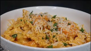 THE SECRET TO CREAMY SHRIMP MAFALDINE PASTA  SHRIMP PASTA RECIPE  CHAZS CUISINES [upl. by Shaefer557]