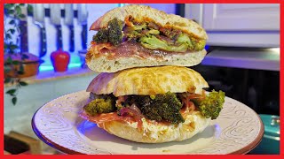 🥙SANDWICH cu BROCCOLI  Mezeluri Italienesti si USTUROI Copt  Home Cooking  Florin Arvunescu [upl. by Ielirol]