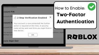 How To Add 2FA to Roblox  Enable 2 step Verification  Full Guide [upl. by Katinka942]