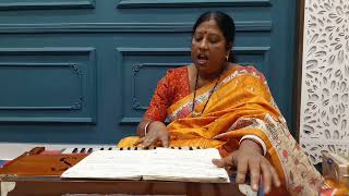 Pronam Tomay Ghanashyam Singer kanan Devi Krishna Bhajan Cover by Rina Basak [upl. by Atinaw]